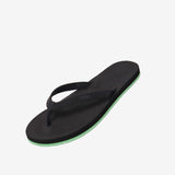 Women’s Sneaker Sole Flip Flops Lime Sole/Black