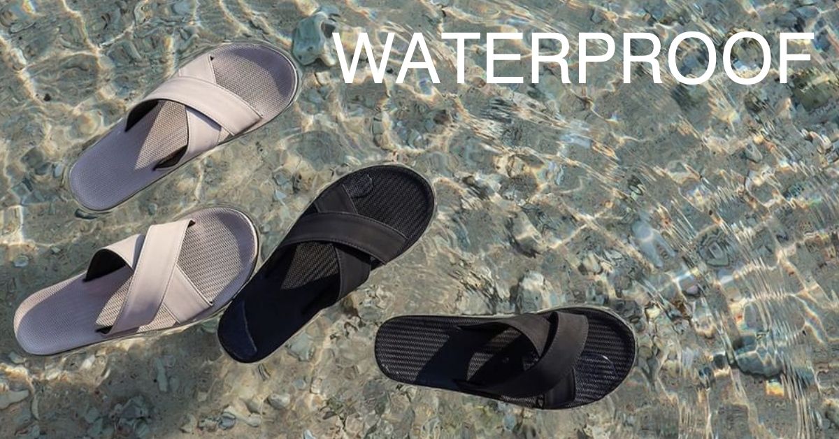 ndosole Waterproof Cross Sandals Floating On Water