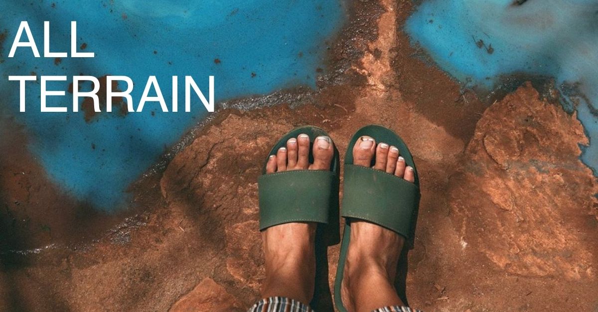 Indosole Leaf Green Slides