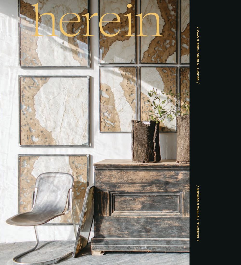 Indosole recycled tire flip flops featured in Herein magazine, Marriott International's global lifestyle publication — Season 4 Spring/Summer