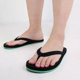 Women’s Sneaker Sole Flip Flops Lime Sole/Black