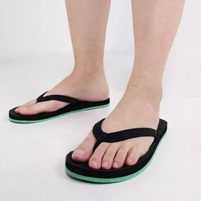 Women’s Flip Flops Sneaker Sole - Lime Sole/Black