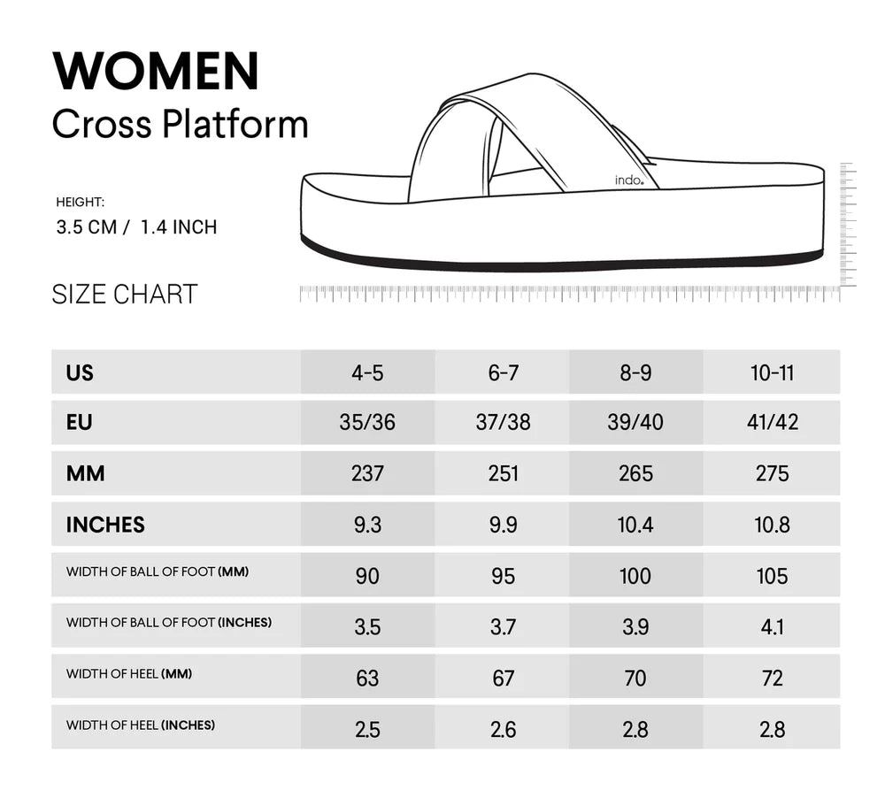 Size Charts Flip Flops Slides Sandals Indosole Singapore