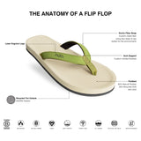 Men's Flip Flops - Sea Salt/Olive