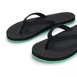 Women’s Sneaker Sole Flip Flops Lime Sole/Black