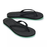 Women’s Sneaker Sole Flip Flops Lime Sole/Black