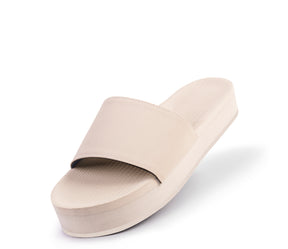 Women’s Slides Platform Sneaker Sole - Sea Salt