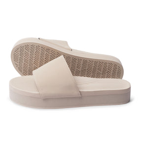 Women’s Slides Platform Sneaker Sole - Sea Salt