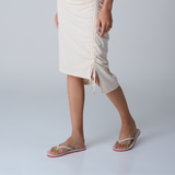 Women’s Sneaker Sole Flip Flops Red Sole/Sea Salt