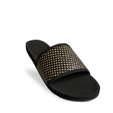 Men's Slides with Handep Dark Batit Weave in Black