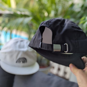 Hat - Black with Embroidered Rainbow