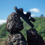 Black Hijack Indosole Sandals on a Rock