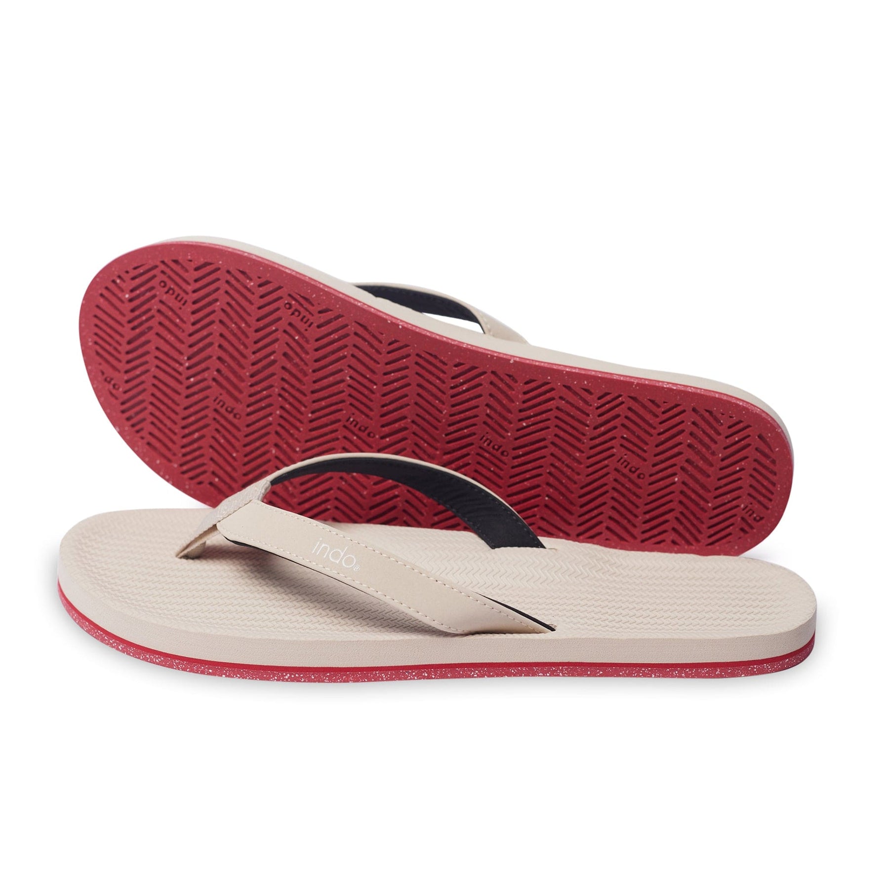 Women’s Flip Flops Sneaker Sole - Red Sole/Sea Salt