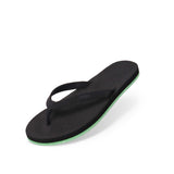 Women’s Sneaker Sole Flip Flops Lime Sole/Black