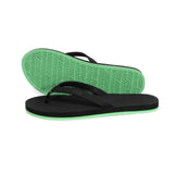 Women’s Sneaker Sole Flip Flops Lime Sole/Black